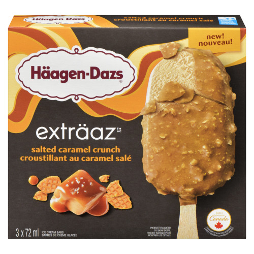 Haagen-Dazs EXTRÄAZ Ice Cream Bars Salted Caramel Crunch 216 ml