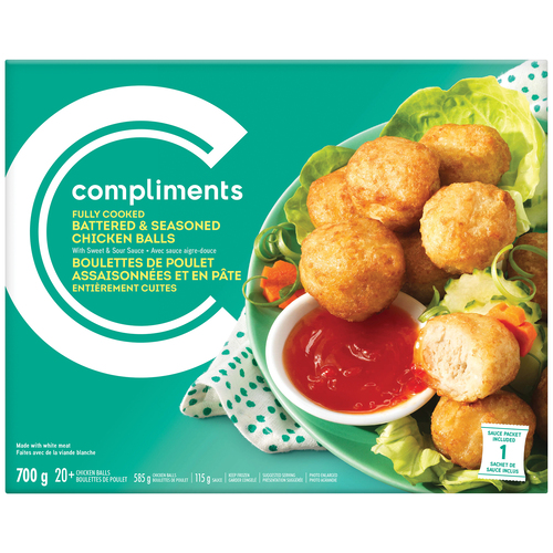 Compliments Frozen Chicken Balls With Sweet & Sour Sauce