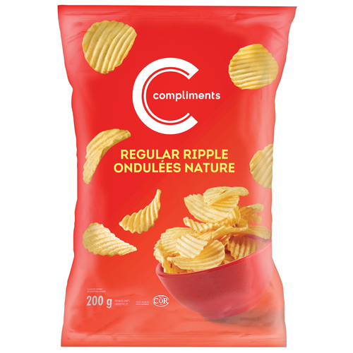 Compliments Ripple Potato Chips Hint Of Salt