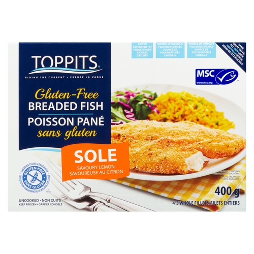 Toppits Gluten-Free Frozen Breaded Haddock