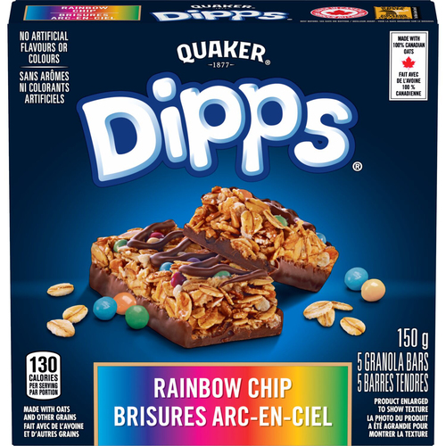 Quaker Dipps Granola Bars – Rainbow Chip