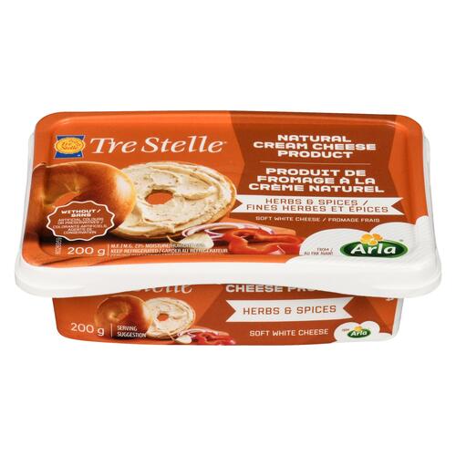 Buy Tre Stelle Natural Cream Cheese Herbs & Spices 200 g | Foodland