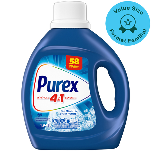 Purex Cold Water 4 in 1 Concentrated Liquid Laundry Detergent