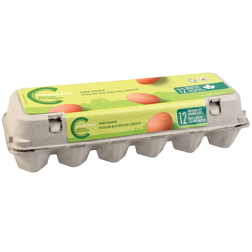 Compliments Organic Brown Eggs Free Range Grade A Large