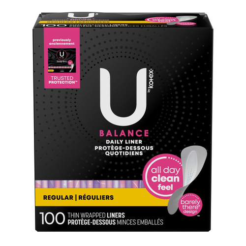 U by Kotex Balance Barely There Panty Liners Regular Absorbency