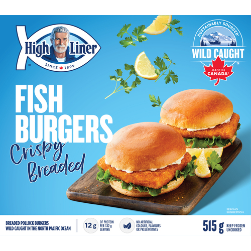 High Liner Frozen Breaded Fish Burger Family Favorites 515 g