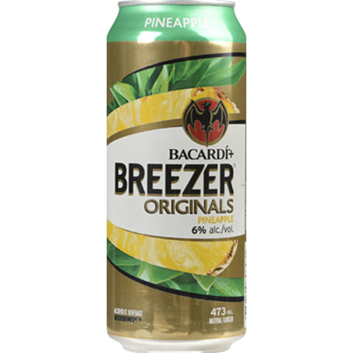 Buy Bacardi Breezer Alcoholic Beverage Pineapple 473 ml (can) | IGA