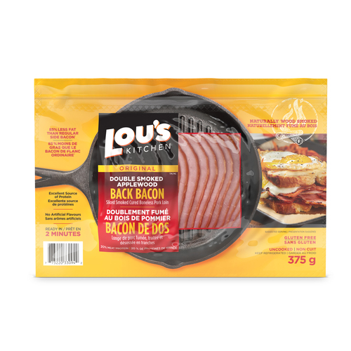 Lou's Back Bacon Applewood Smoked
