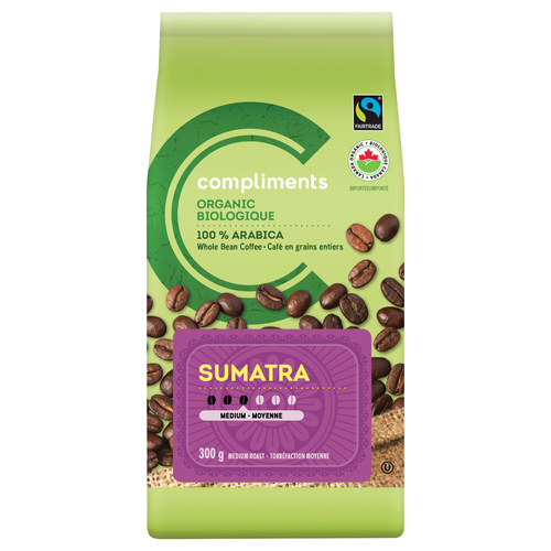 Compliments Organic Whole Bean Coffee