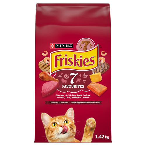 Purina Friskies 7 Seven Favourites Flavours, Dry Cat Food