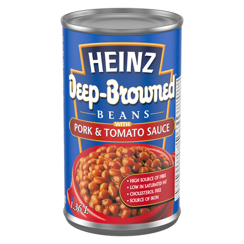 Heinz Beans Deep-Browned with Pork & Tomato Sauce
