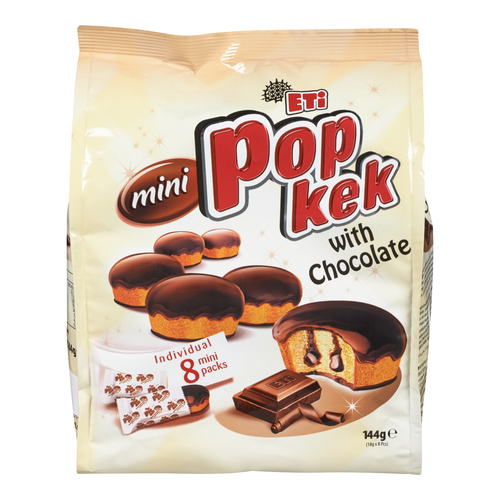 Eti Popkek Mini Cake Cocoa Coated With Chocolate Sauce
