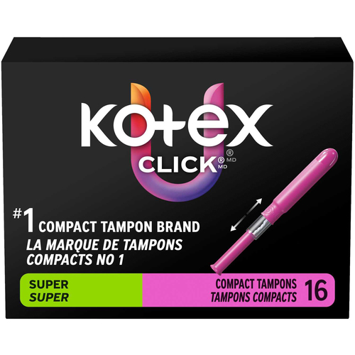 U by Kotex Click Compact Tampons Super Plus Absorbency Unscented