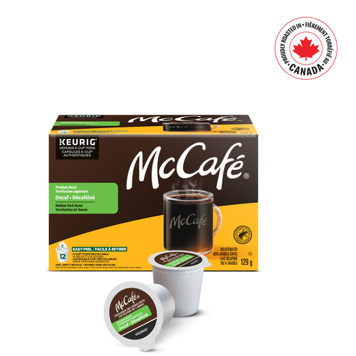 Buy McCaf Coffee Pods Medium Dark Roast Decaffeinated 12 K-Cups 129 g |  Thrifty Foods