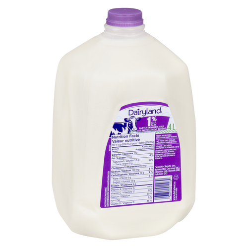 milk❤ Buy Dairyland 1% Milk Partly Skimmed 4 L | Safeway Canada