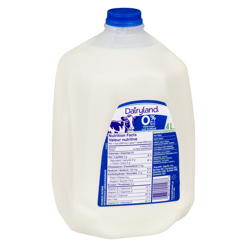 Buy Dairyland Plus 0% Milk Jug Skim 4 L | Sobeys Inc.