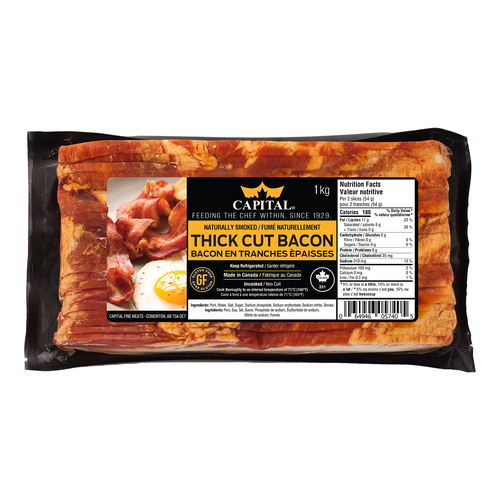Capital Fine Meats Sliced Bacon Naturally Smoked
