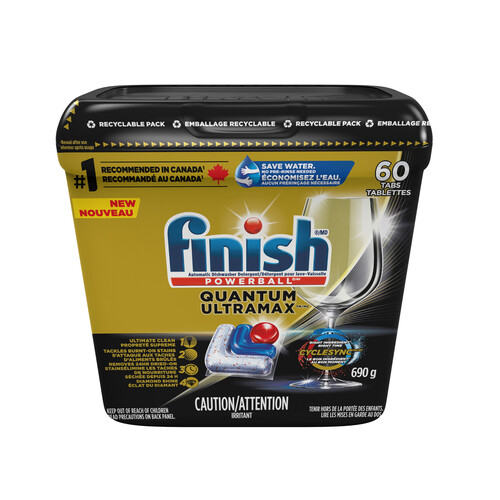 Finish Quantum Ultramax Dishwasher Detergent Lemon