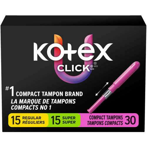 U by Kotex Click Comfort Tampons Regular/Super Unscented