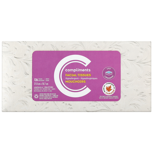 Buy Compliments Facial Tissue 2-Ply 1 Box x 126 Sheets | Safeway Canada