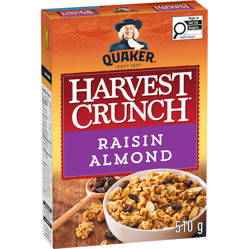 Quaker Harvest Crunch Raisin & Almond Granola Cereal