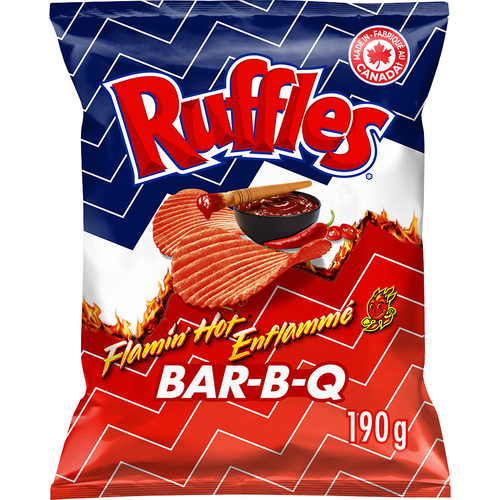 Ruffles Flamin’ Hot Bar-B-Q Potato Chips