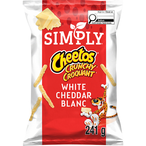 Cheetos Simply Crunchy Snack White Cheddar Cheese