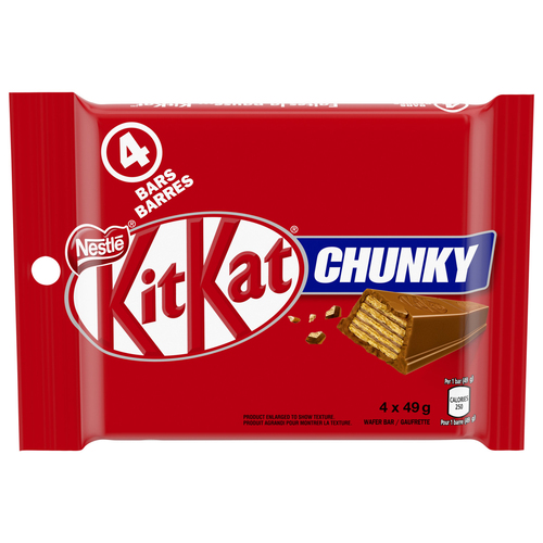 Kit Kat Chunky Wafer Bars Milk Chocolate 4 x 49 g