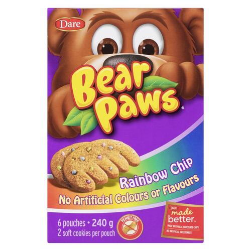 Dare Bear Paws Peanut-Free Cookies Rainbow Chip