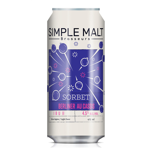 Buy Simple Malt Sorbet Berliner Cassis 4.5% Alcohol 473 ml | IGA