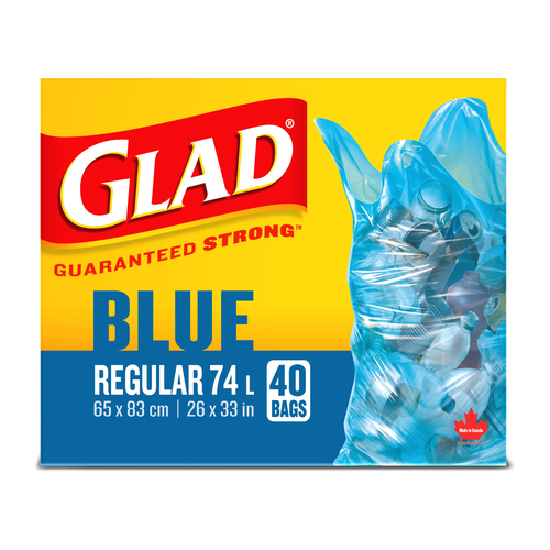 Buy Glad Recycling Bags Blue Regular 74 L 40 Bags | Safeway Canada