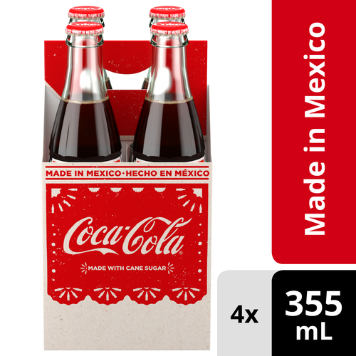 Buy Coca-Cola Soda Mexican Glass 4 x 355 ml (glass bottles