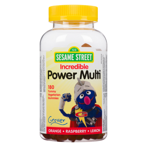 Buy Sesame Street Power Multi Vegetarian Gummies Orange Raspberry Lemon ...