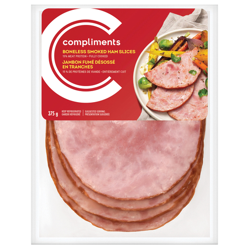 Buy Compliments Smoked Ham Slices Boneless 375 g | Safeway Canada