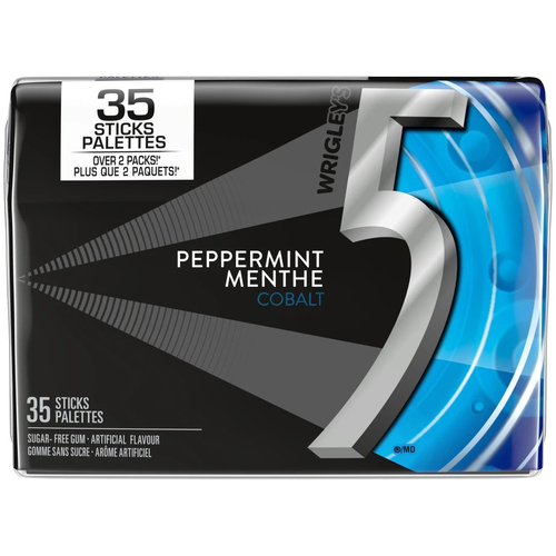 5 Sugar-Free Chewing Gum Peppermint-Cobalt
