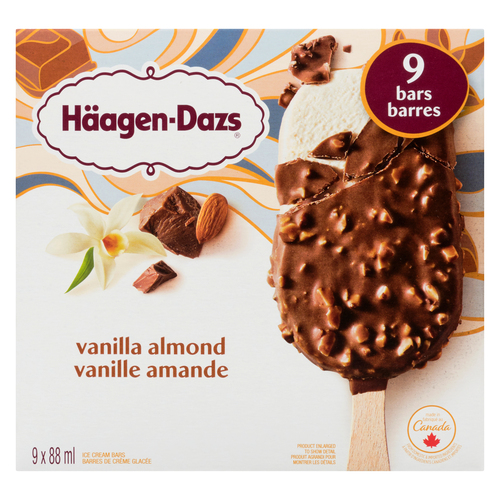 Buy Häagen-Dazs Ice Cream Bars Vanilla Almond 9 x 88 ml | IGA