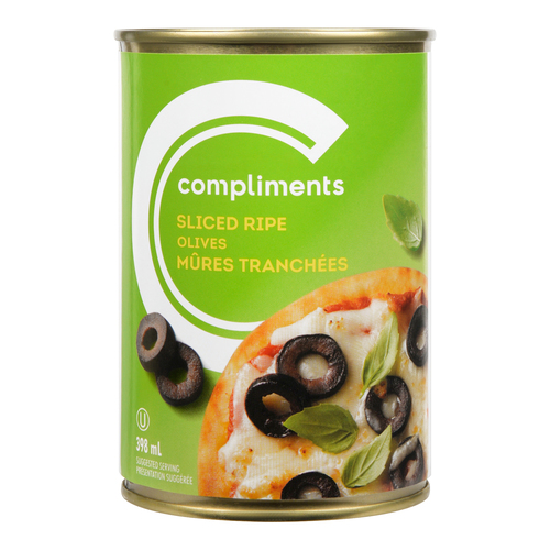 Buy Compliments Black Olives Sliced Ripe 398 ml | Sobeys Inc.