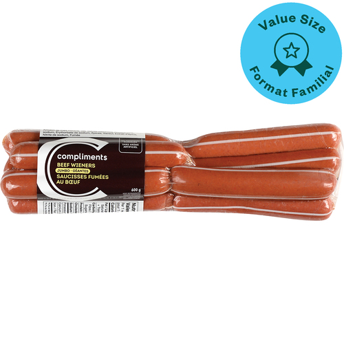 Compliments Beef Jumbo Wieners