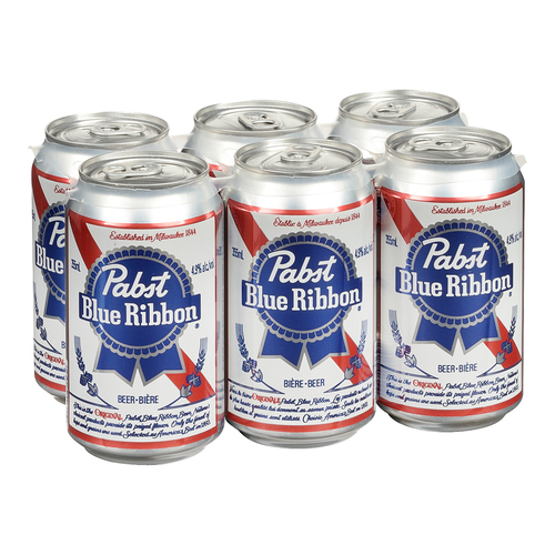 Buy Pabst Blue Ribbon Beer 4.9% Alcohol 6 x 355 ml (cans) | Foodland