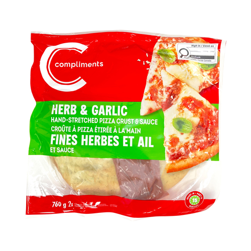 Compliments Hand-Stretched Herb & Garlic Pizza Kit