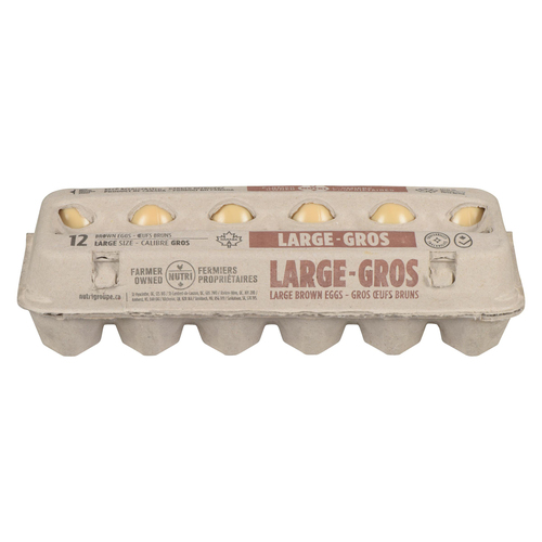 Nutri Brown Eggs Large 12 Count