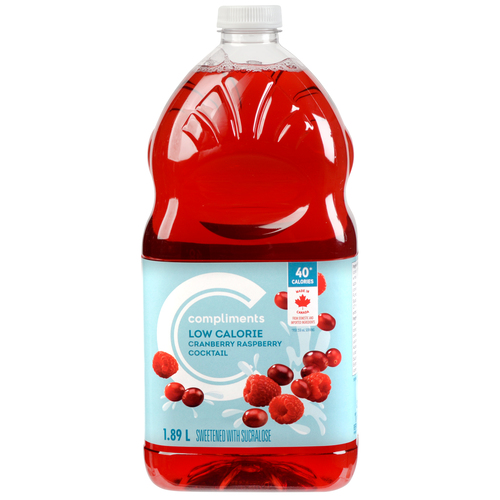 Compliments Low Calorie Cocktail Cranberry Raspberry