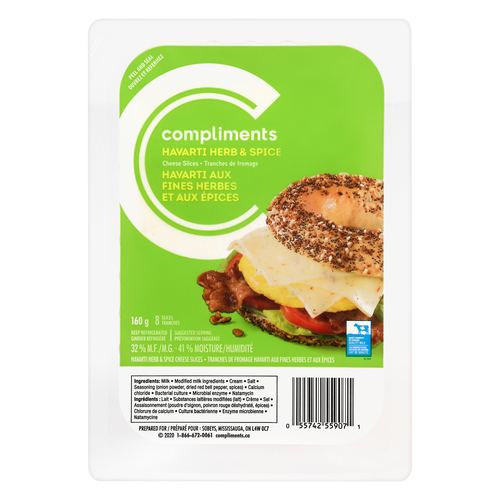 Compliments Sliced Cheese Havarti