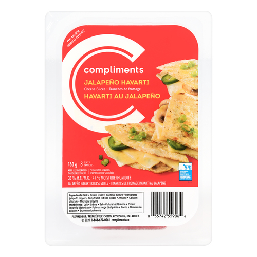 Compliments Sliced Cheese Havarti