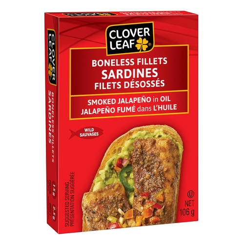 Clover Leaf Boneless Smoked Jalapeno Sardine Fillets