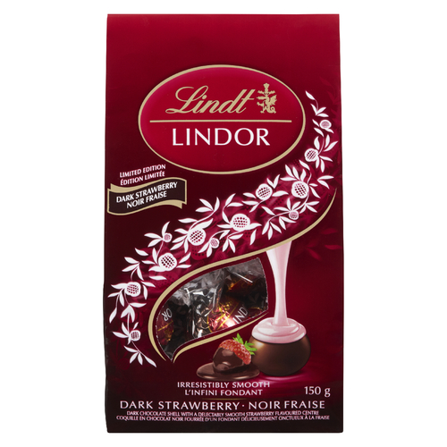 Lindt Lindor Dark Chocolate Strawberry Valentine's Bag