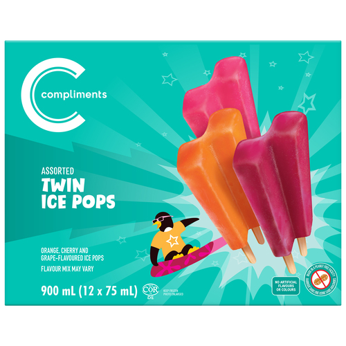 Compliments Twin Ice Pops Assorted