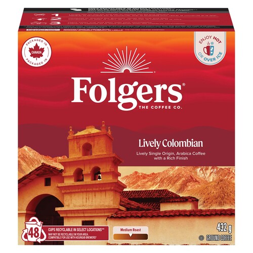 Folgers Lively Colombian Medium Roast Coffee Pods