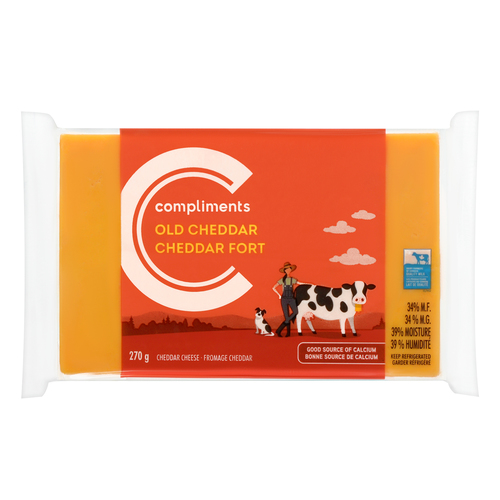Compliments Cheddar Old Coloured Cheese Block