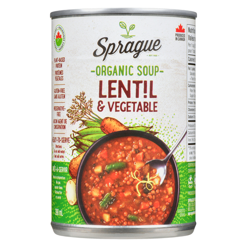 Sprague Organic Lentil Soup with Vegetables